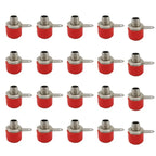 20Pcs 4mm Banana Socket Jack Female Connector Binding Post Speaker Panel Terminals Banana Plug Adapter 5 Colors