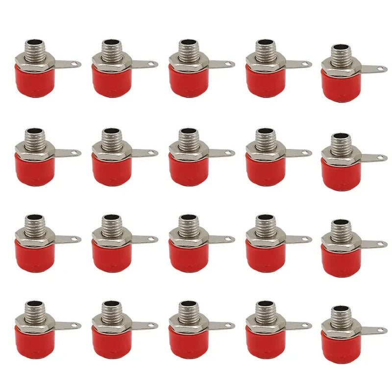 20Pcs 4mm Banana Socket Jack Female Connector Binding Post Speaker Panel Terminals Banana Plug Adapter 5 Colors