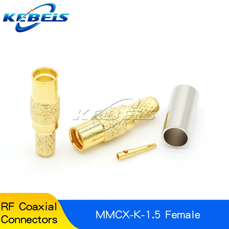 2PCS MCX-JW-1.5 Male Head MMCX-J-K-1.5 MCX MMCX Connector MMCX-JB2 Crimping RG316/405 Feeder Connector Right Angle Elbow