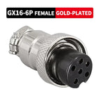 GX16 Gold Plated Aviation Male Plug / Female Socket Industrial Welding Connectors 2PIN 3PIN 4PIN 5PIN 6PIN 7PIN 8PIN 9PIN 10PIN