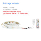 DC12V WS2811 RGBIC COB LED Light Strip Tuya WIFI APP Control For Alexa Google Addressable Flexible LED Light Tape