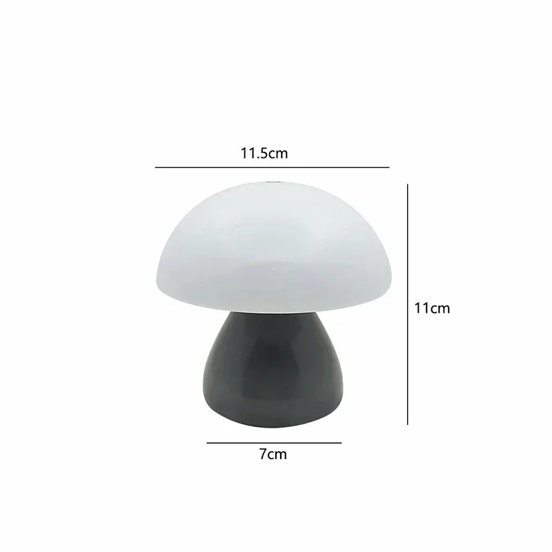 Mushroom LED Table Lamp Touch Dimming USB Charging Night Light for Bedroom/Desk/Coffee Bar Decorative Ambient Night Lighting