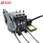 JCD 750W Soldering Station 8586 LCD Digital Display SMD Rework Hot Air Gun Soldering Iron 220V 110V ESD Welding Repair Tools
