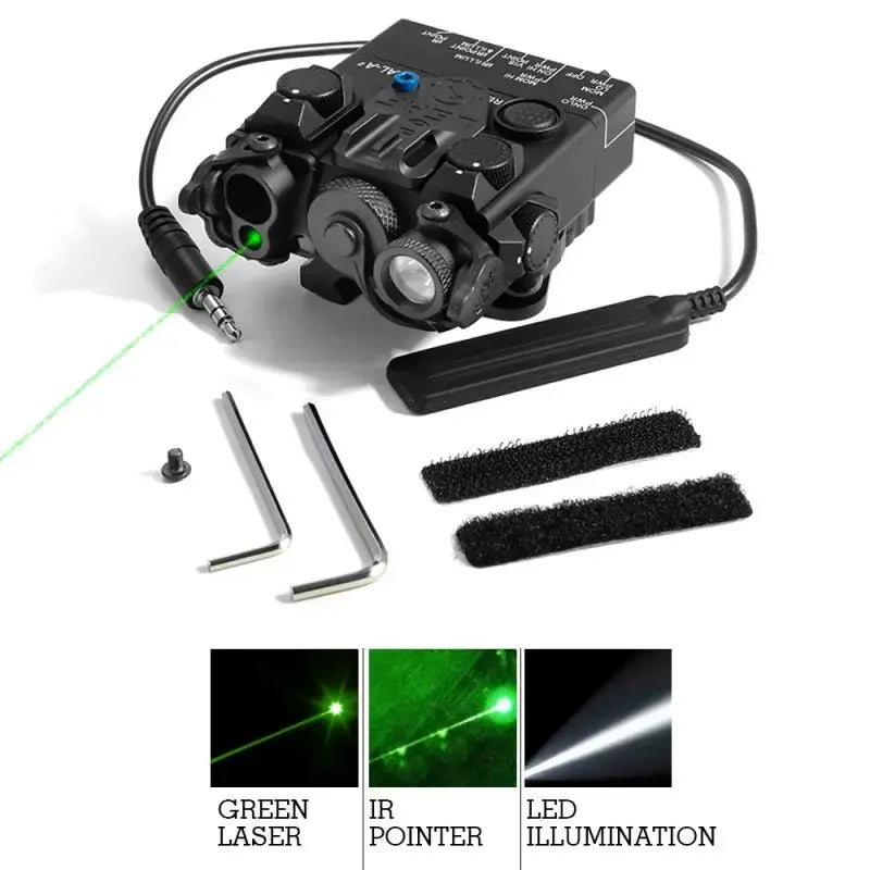 SOTAC‑GEAR DBAL‑A2, Green / Red Visible Laser + IR Aiming Pointer + White LED Flashlight | NO IR Flood Illuminator