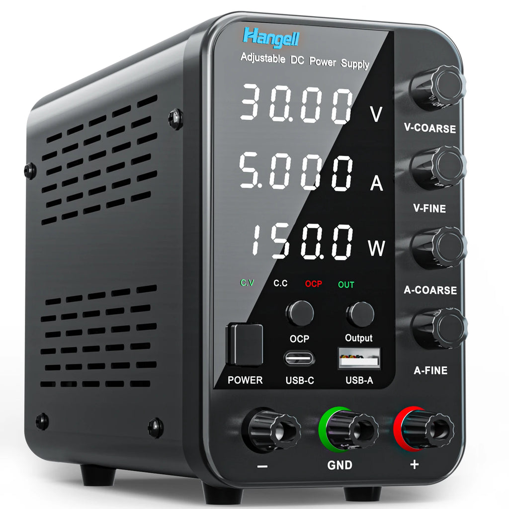 DC Power Supply 30V 10A 5A Variable Bench Power Supply Adjustable Lab Power Supply 60V 5A 120V 3A Voltage Regulator