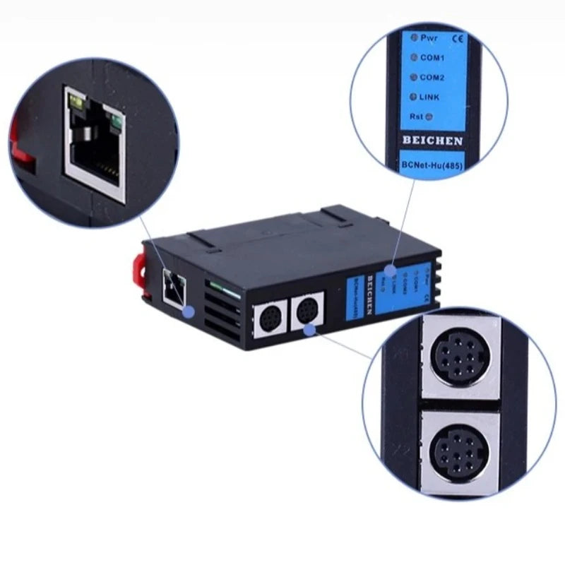 BCNet-HU for Inovance PLC RS485 RS422 MODBUS RTU To MODBUS TCP Ethernet Communication Data Acquisition Conversion Module