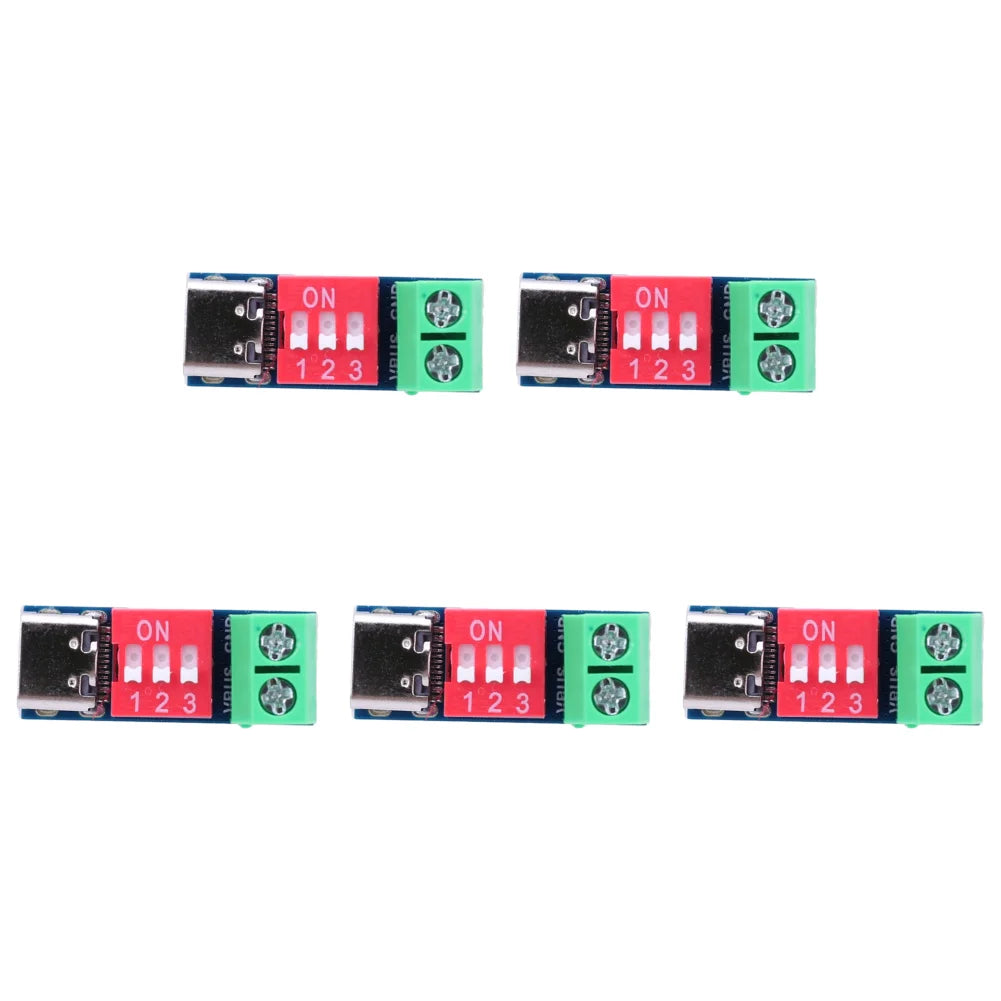 PD Trigger Module Type-C Fast Charging Test Board 5-20V Adjustable USB-C Power Detector Voltmeter for Power Bank 100W PD3.0 QC4+