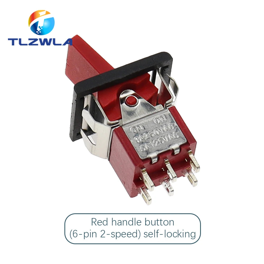 1PCS SH T80-R Series Mini Paddle Toggle Switch Square Snap-in Panel Mount 5A/125VAC