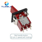 1PCS SH T80-R Series Mini Paddle Toggle Switch Square Snap-in Panel Mount 5A/125VAC