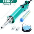 YIHUA 929D-VI Desoldering Iron 180W Tin Sucker New Upgraded Desoldering Tool With Nozzles THT PTH Remover PCB
