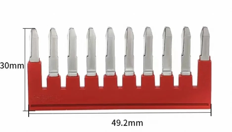 5PCS FBS 2-5 3-5 4-5 5-5 10-5 Center Contact Fixed Bridge Plug-in Bridge for ST2.5 DIN Rail Terminal Blocks Accessories