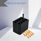 12V Arrow Up Down Rocker Switch White Led 7Pin On-Off-On, Momentary (On)-Off-(On) Toggle Switch Waterproof DPDT Button Switch