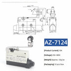 10A 250V AZ Waterproof Microswitch Travel Micro Limit Switch Small Horizontal Roller Lever AZ-7312 AZ-7311 AZ-7121 AZ-7310 TZ