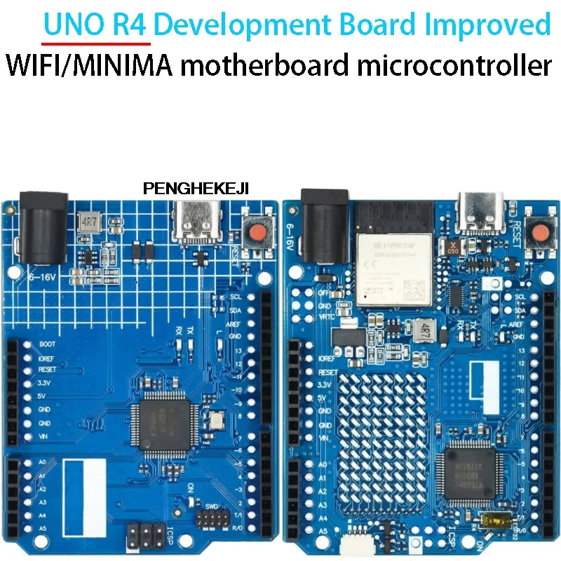 The improved version of UNO R4 development board is compatible with WIFI/MINIMA motherboard microcontroller programming learning