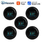 Tuya Wifi Leak With Temperature Function Combustible Gas Detectors Support Home Smart Life Natural Gas Alarm Sensor LCD Display