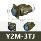 Y21M Series Fast Buckle Aviation Fixed Type Industrie Connector Plug Socket Male Female  2/3/4/5/7/10/14/16 Pin Army Green