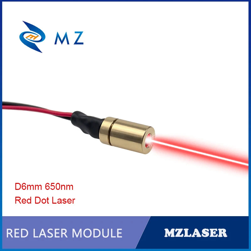 Compact Red Dot Laser Diode Module 650nm D6mm 0.5mW 1mW 5mW 10mW 3V Industrial Grade Spot Laser for Positioning Professional Use