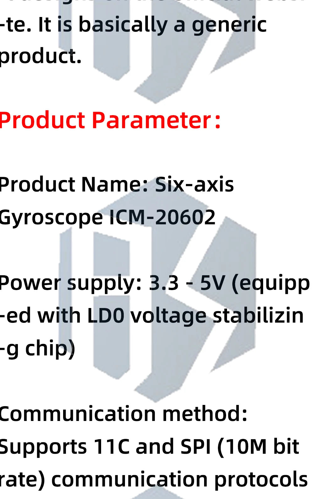 DC 3.3–5V ICM-20602 Sensor Module – High-Precision, Low-Noise Six-Axis Gyroscope and Accelerometer Module Compatible