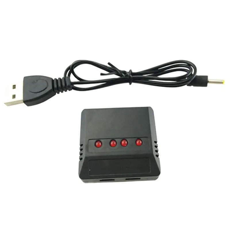 SYMA Hubsan 4-in-1 USB Balance Charger Fast & Safe Charging for X4/X5/H107 Series Drones 3.7V LiPo Battery Compatible Drone
