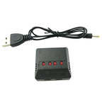 SYMA Hubsan 4-in-1 USB Balance Charger Fast & Safe Charging for X4/X5/H107 Series Drones 3.7V LiPo Battery Compatible Drone