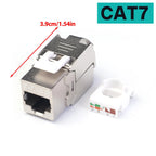 Metal Cat7 6 Cat6A Keystone Jack Connector Module RJ45 Shielded Network Cable Conector For Networking Wire Ethernet Lan Cable