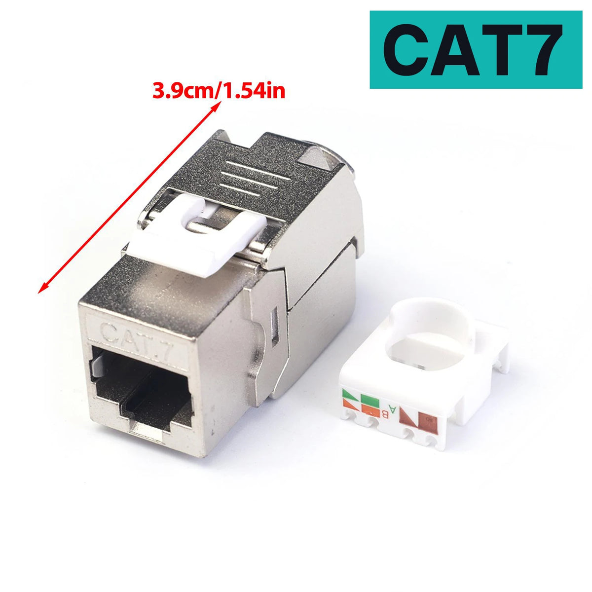 Metal Cat7 6 Cat6A Keystone Jack Connector Module RJ45 Shielded Network Cable Conector For Networking Wire Ethernet Lan Cable