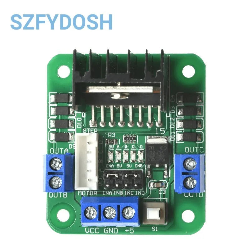 L298N Driver Board Module L298N Stepper Motor Smart Car Robot Breadboard Peltier High Power L298 DC Motor Driver