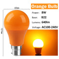 2-10pcs Colorful Bulb B22 E27 110V 220V Red Yellow Blue Green Pink Purple Orange Light Bulb Lamp for Home