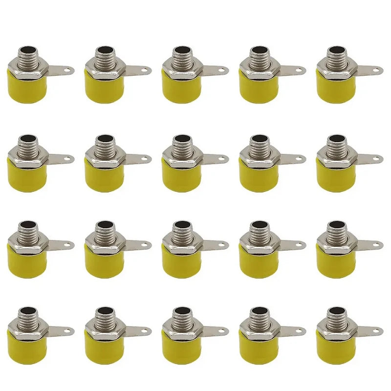 20Pcs 4mm Banana Socket Jack Female Connector Binding Post Speaker Panel Terminals Banana Plug Adapter 5 Colors