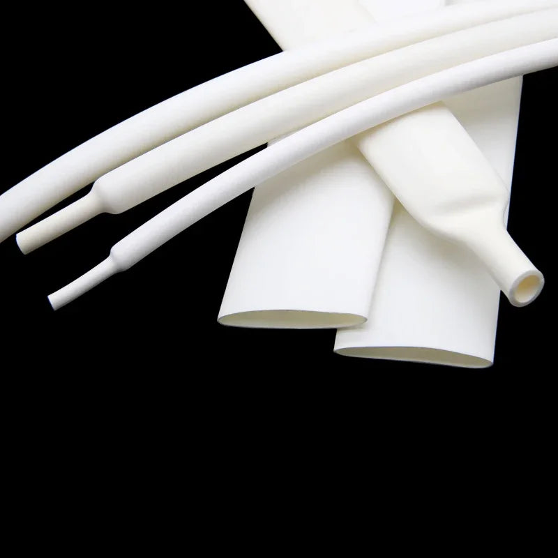 1/3/5/10M 3:1 White Dia 1.6mm - 39mm Heat Shrink Tube Adhesive Lined Polyolefin Thermal Cable Insulated Waterproof Sleeve White