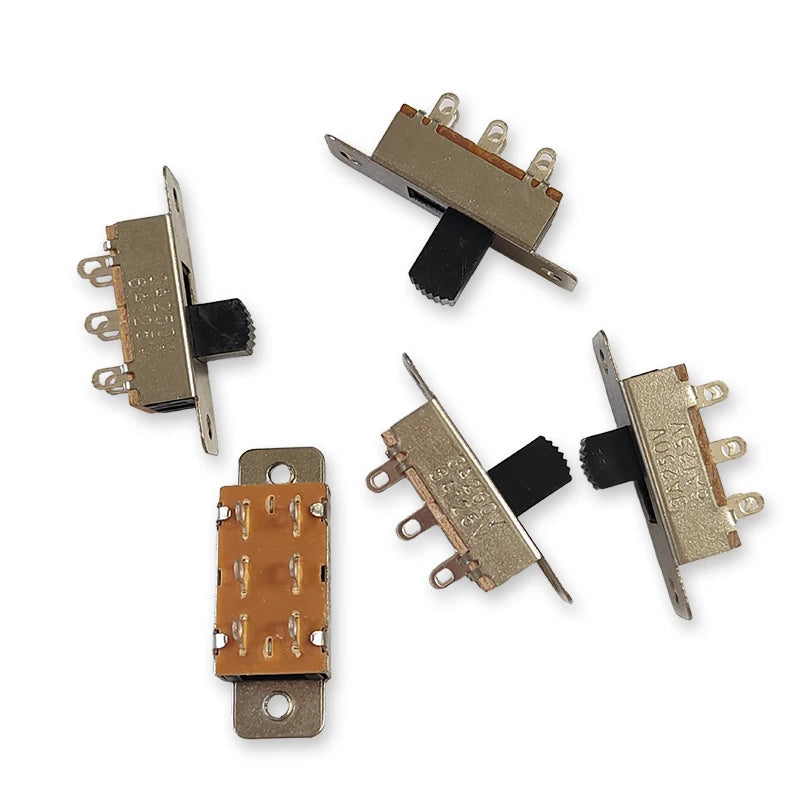 10pcs SS-23F19 (2P3T) Handle Height 5/6/7/9/10MM 3Gear 6Pin Car Refrigerator Large Current Toggle Slide DIP Switch 3/6A 250/125V