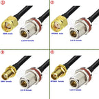 LMR200 LMR-200 Cable SMA To N Type Female Head with Waterproof Ring Antenna Extension Adapter Outdoor Coaxial Radio Frequency RF