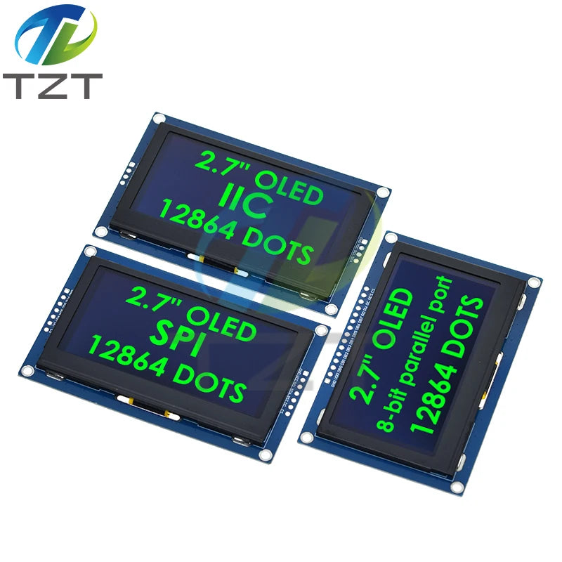 2.7 Inch OLED LCD display 128x64 drives SSD1327 IIC / SPI / 8-bit parallel port For Arduino
