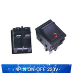 KCD4 Rocker switch ship type switch rocker power button 4/6PIN red light green light 31x25mm16A/30A 250v ON-OFF/ON-OFF-ON