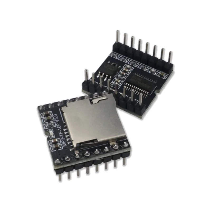 DFPlayer Mini MP3 Player Module V3.0 TF Card U Disk Serial IO Voice Decoder Audio DIY Sound Module MP3-TF-16P for Arduino