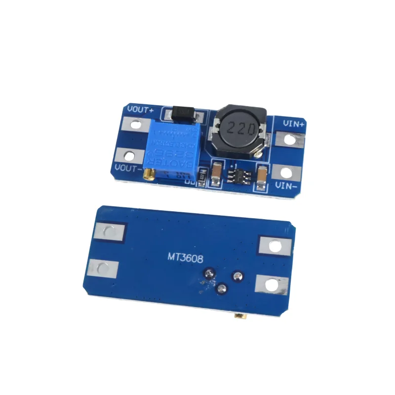 Outstanding Quality MT3608DC-DC Boost Power Module 2-24V to 5-28V Adjustable 2A High Current Efficient with Micro USB Input Port