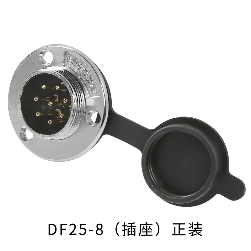 DF25 GX25 Metal Industrial Adapter 25M Circular Charger 2 3 4 5 6 7 8 10 12 Pin Waterproof Electrical Panel Aviation Connector