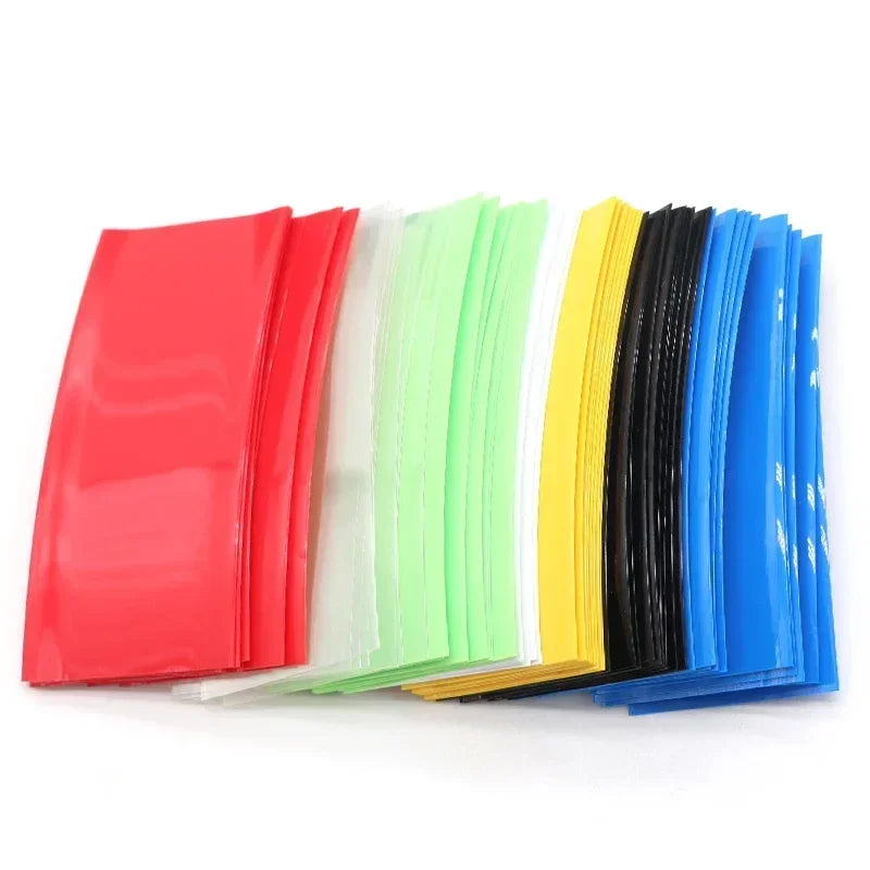 50 ~ 2000pcs PVC Heat Shrink Tubing 18650/21700/26650 Lithium Battery Films Pre-cut Shrinkable Sleeve Protect for Batteries Wrap