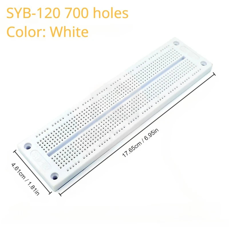 MB102 ZY-204 Solderless Breadboards 170/400/700/750/830/1600 Plug Holes Versatile Prototyping Circuit Testing Boards