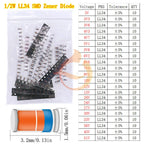 DIP SMD Zener Diode Fast Switching Schottky TVS Diode Kit 1N4001 1N4004 1N4007 1N5408 UF4007 FR207 1N5817 1N5819 1N5822 1N4148