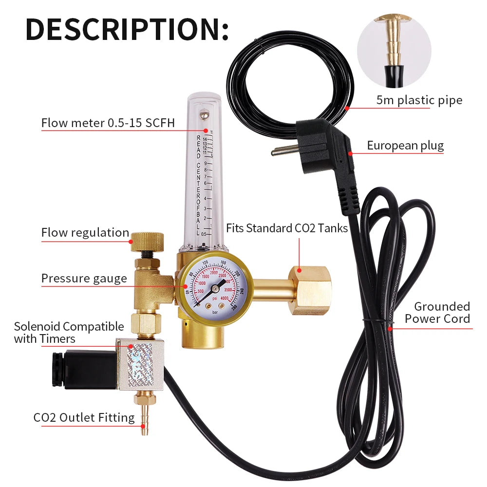 Automatic CO2 Concentration Control 0-5000ppm Carbon Dioxide Controller NDIR Sensor CO2 Detector for Greenhouse