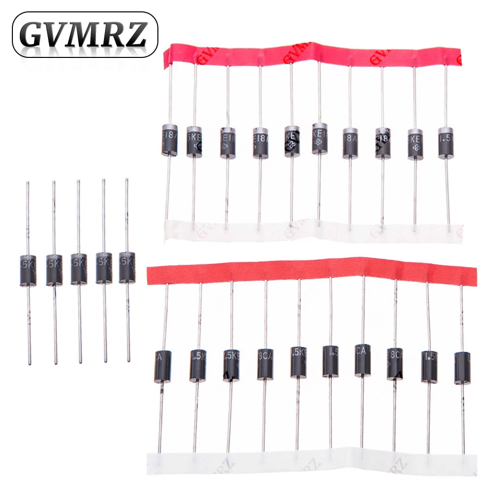 1.5KE18CA 1.5KE400CA 33A 36A 39A TVS Diode 1.5KE series Diode kit 6.8A 12A 15A 20A 24A 27A 30A 51A 75A