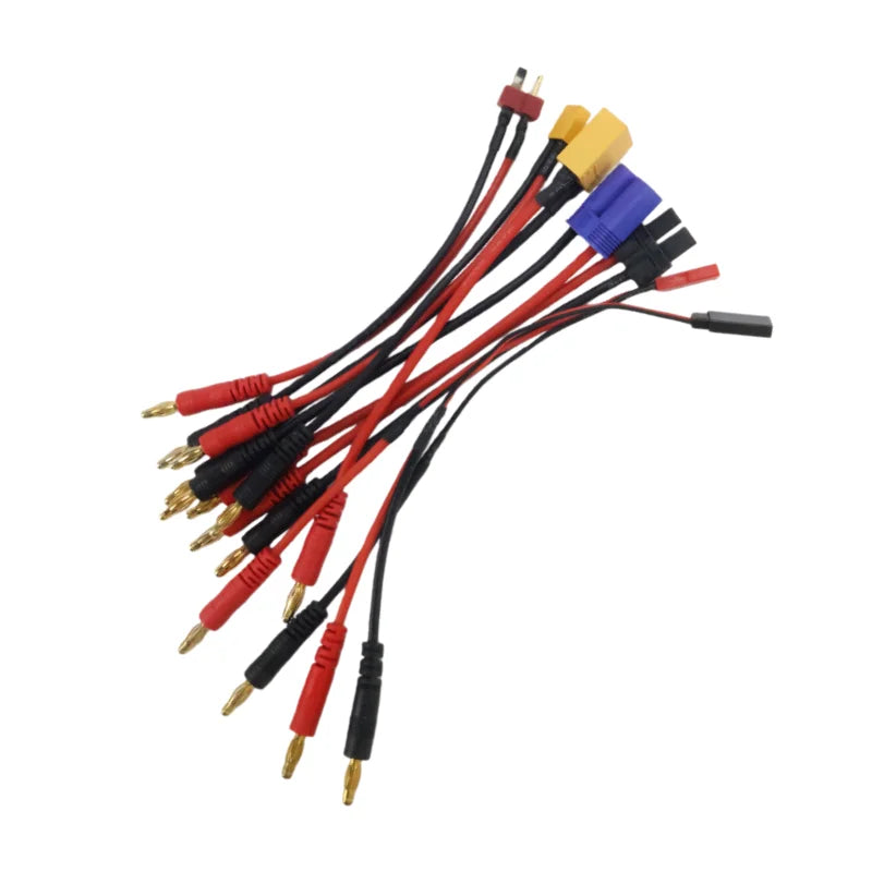 XT30 XT60 XT90 JST EC5 Futaba Traxxas Plug to 4.0mm Banana Charge Cable 15cm Silicone Wire for RC Lipo Battery