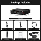 AIYIMA D20 HiFi DAC Decoder AK4493SEQ ES9039Q2M XMOS XU316 USB DSD512 Bluetooth 5.1 LDAC RCA XLR Audio Converter VU Meter