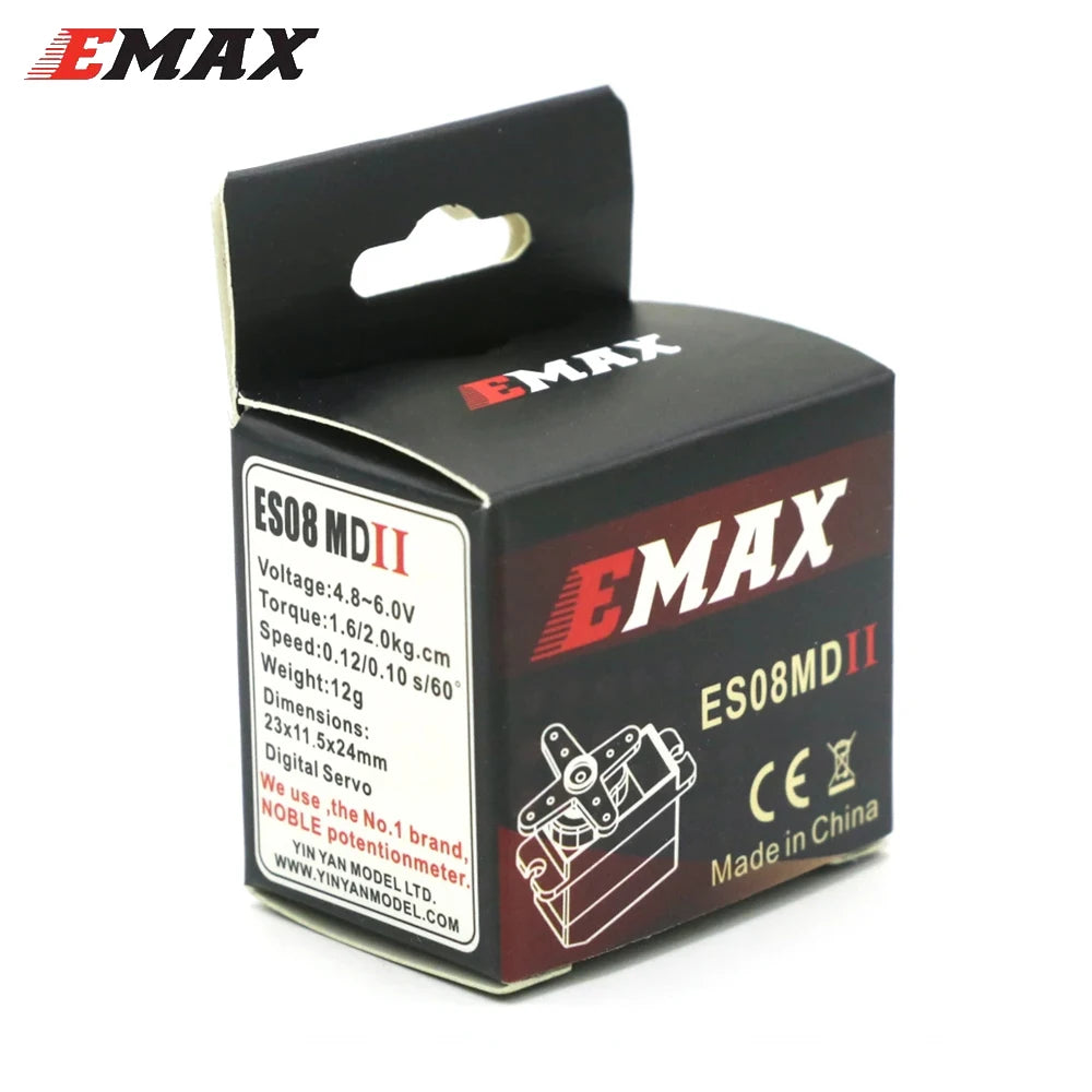 EMAX ES08MDII 13g Metal Gear Mini Digital Servo 4V to 6V 2kg Futaba JR Plug for RC Airplane Helicopter Fixed Wing