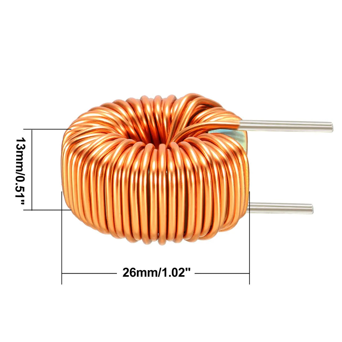 Uxcell Toroid Magnetic Inductor Monolayer Wire Wind Wound 10mH 3A Inductance Coil High Current Capability
