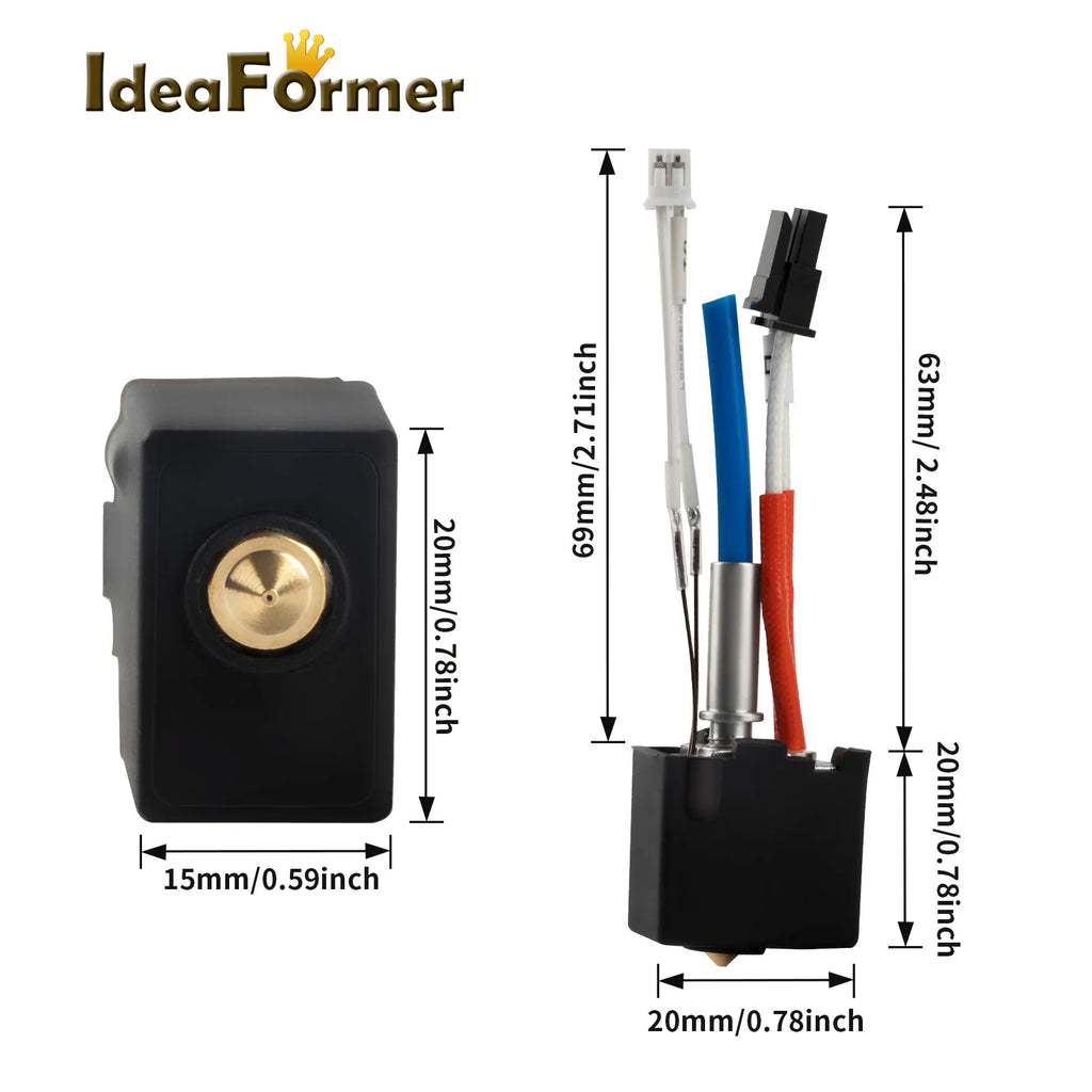 For Anycubic Kobra 2 Hotend Kit 24V 60W Heater Cartridge Thermistor 0.4mm Print Hot End For Kobra2/Kobra2 Plus/ Kobra2 Pro