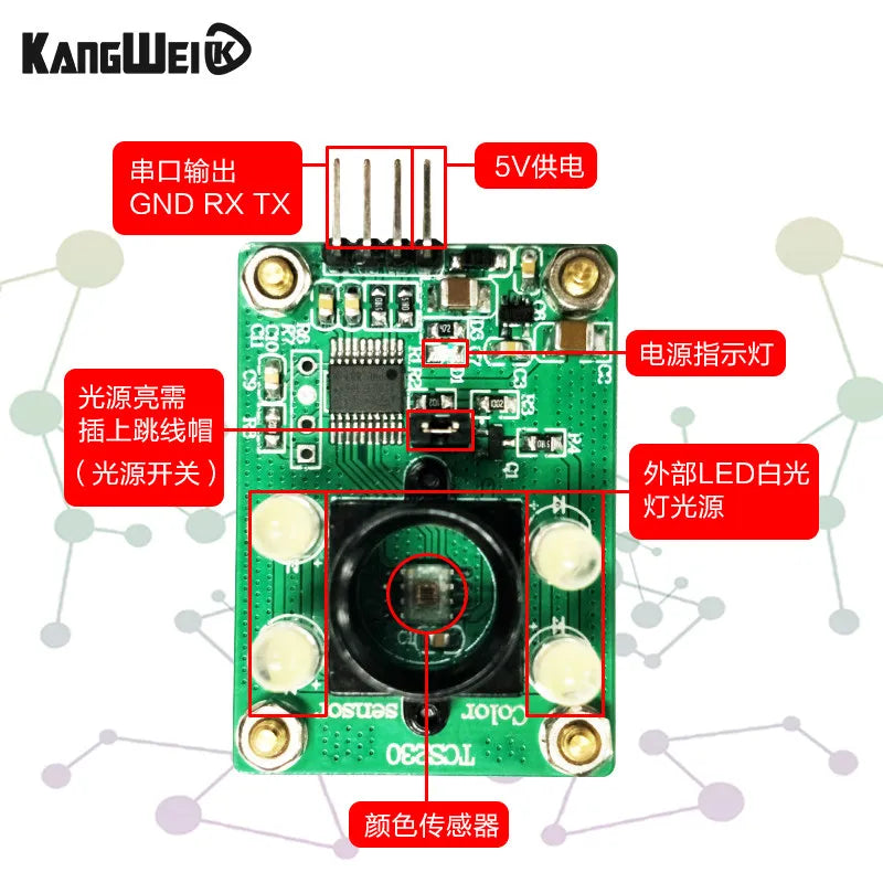 Color sensor TCS230 TCS3200 color recognition sensing module RGB tri color serial port output