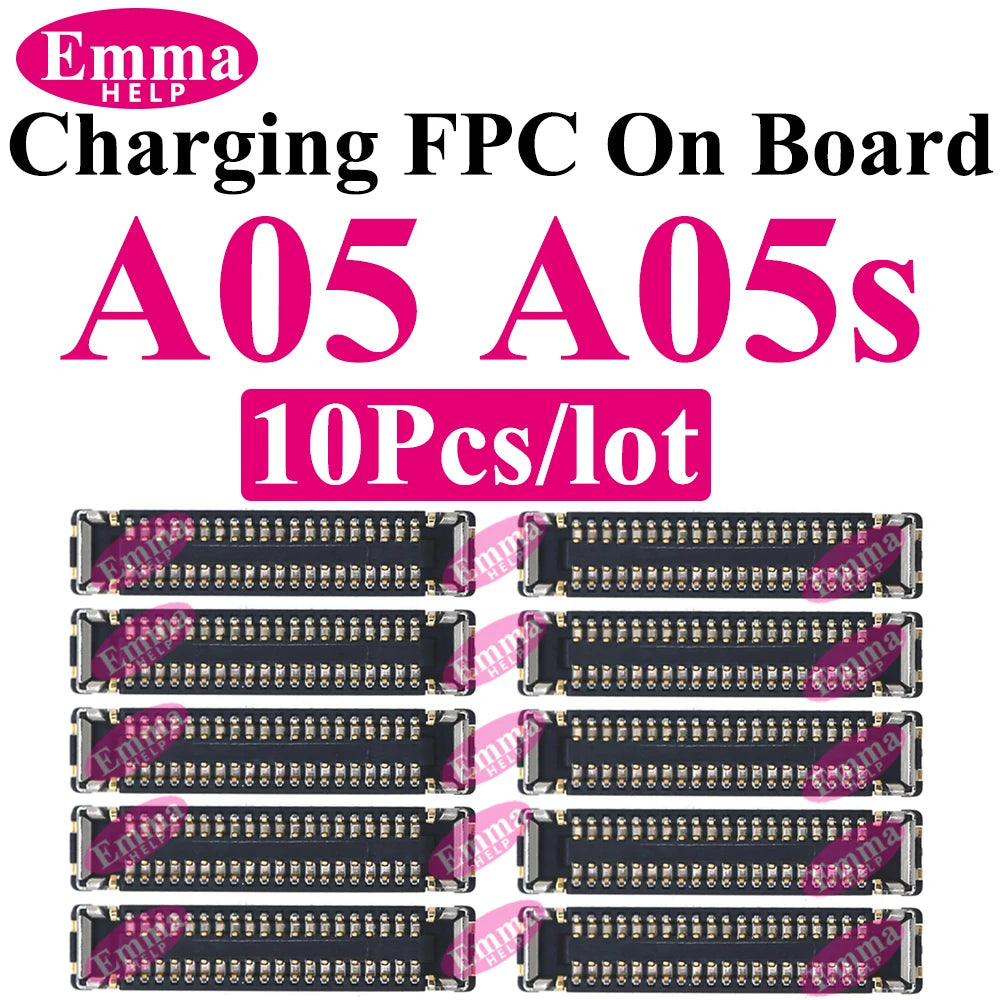 10Pcs Charging FPC Connector On Board For Samsung Galaxy A04s A14 A24 A34 A54 A05s A15 A25 A33 A35 Mainboard Flex Cable Plug