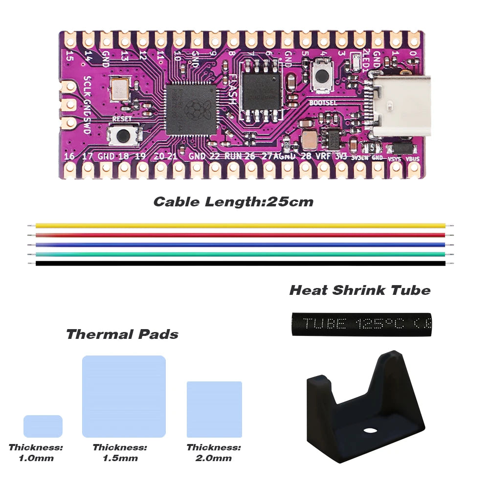 Raspberry Pi Pico Board Picoboot RP2040 Dual-Core 264KBSRAM and 16MB Flash Microcomputers High-Performance Cortex-M0+ Processor